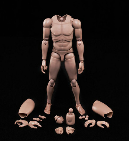 New 1/6 Action Figure Male Body Caucasian Skin MX02-A In Stock for 12