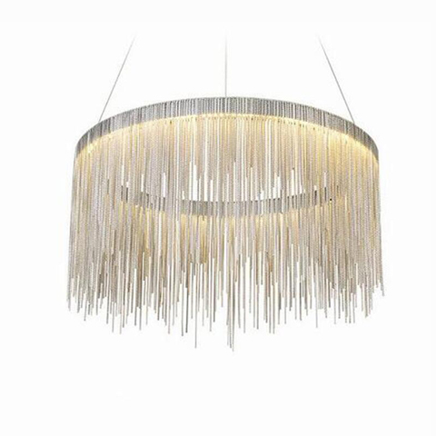 Modern high-end villa art personality lamps simple atmosphere chain chandelier Nordic bedroom living room restaurant lights ► Photo 1/6