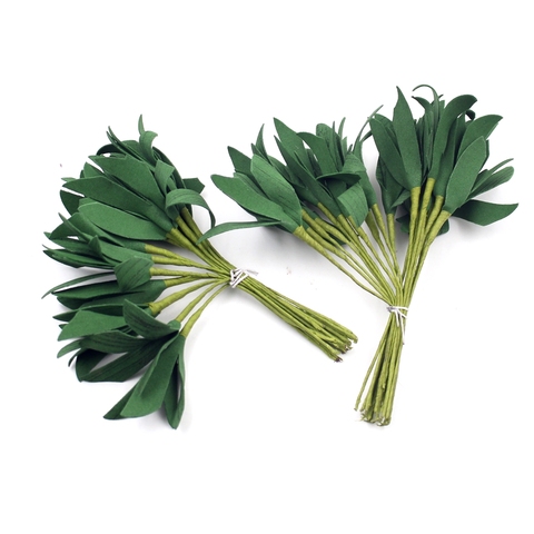 20Pcs Foam Green Artificial Leaf Bouquet For Wedding Party Decoration Accessories Leave Fleurs Scrapbooking DIY Craft Supplies ► Photo 1/6