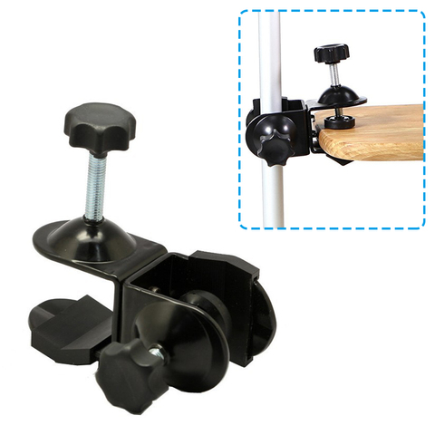 Heavy Duty Metal Dual Double U Clip C Clamp Type Bracket Mount for Photo Studio Boom Arm Light Stand Tripod ► Photo 1/6