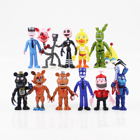 Lot de 6 figurines Five Nights Action Figures FNAF Nightmare Foxy B