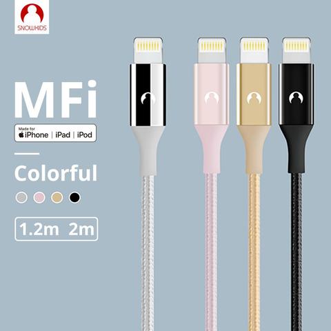 Snowkids MFi Cable for Lightning to USB Cable for iPhone 11 X 8 7 6 5 X XR XsMax  SE Long Cable Support Upto iOS 13 Data Sync ► Photo 1/6