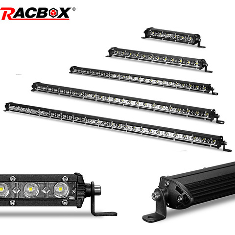 7 13 20 25 32 38 inch LED Light Bar Slim Single Row Offroad ATV 120W  180W