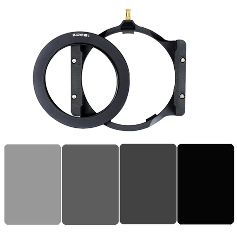 Zomei 6 in 1 Square Z-PRO Series Filter Metal Holder Support+Metal Adapter Ring+Full Grey ND2+ND4+ND8+ND16 Square Filter 150*100 ► Photo 1/6