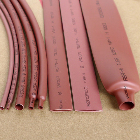 5M/Lot Brown - 2MM 4MM 6MM 8MM 10MM 12MM Assortment Ratio 2:1 Polyolefin Heat Shrink Tube Tubing Sleeving Cable Sleeves ► Photo 1/1