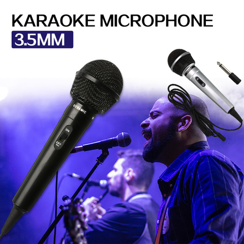 3.5mm + 6.35mm Stage Wired Microphone Karaoke Handheld Megaphone Universal Performance Public Transmitter Recording Portable ► Photo 1/6