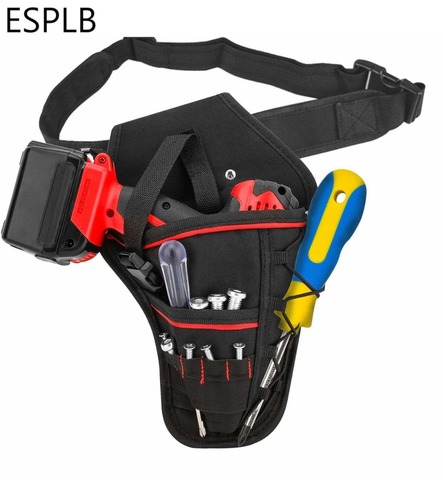 ESPLB Multi-functional Waterproof Drill Holster Waist Tool Bag Electric Waist Belt Tool Pouch Bag for Wrench Hammer Screwdriver ► Photo 1/6
