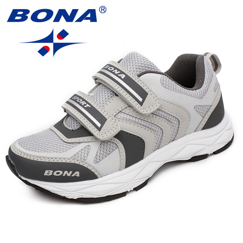 BONA New Fashion Style Children Casual Shoes Hook & Loop Boys Loafers Mesh Girls Flats Comfortable Outdoor Fashion Sneakers ► Photo 1/6