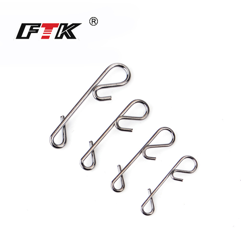 FTK 5PCS/Lot 1Pack S M L XXL Steel Fishing Swivel Wrapping Snap Hook Lure Connector Terminal Pesca Fishing Tackle ► Photo 1/1