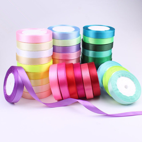 25Yards/Roll Grosgrain Satin Ribbons for Wedding Christmas Party Decoration wide6mm-40mmDIY Bow Craft Ribbons Card gift material ► Photo 1/6