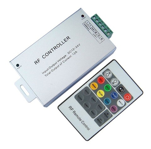 Output Connectors 20 Keys DC 12V 24V 12A 24A RF Remote RGB Controller Supply For 3528 5050 2835 SMD LED Strip ► Photo 1/2