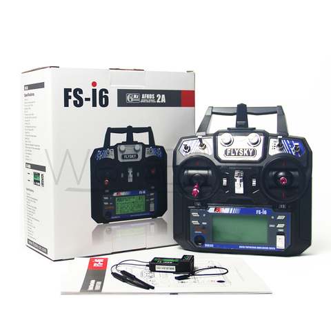 Most Popular Flysky FS-i6 with FS-iA6B Receiver 2.4G 6ch Transitter Controller For RC Helicopter Airplane Quadcopter Glider ► Photo 1/2