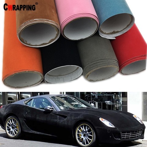 CAR Velvet Fabric Suede Vinyl Wrapping Films Change Color Self Adhesive Sticker For Automobiles Interior Outside Decoration ► Photo 1/6