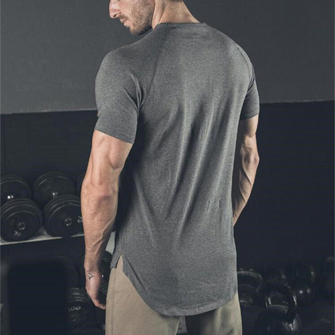 New Brand Gym Shirt Sport T Shirt Men Cotton Short Sleeve Running Shirt Men Workout Training Tees Fitness Tops Rashgard T-shirt ► Photo 1/6