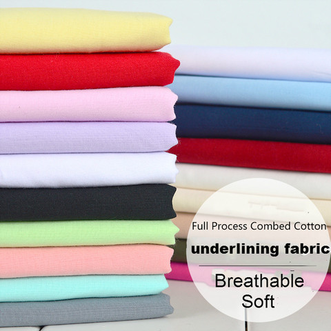 Combed cotton cloth lined Clothing Lining fabric for shirt Sewing DIY bag dress garment Soft underlining fabric 145*50cm ► Photo 1/5