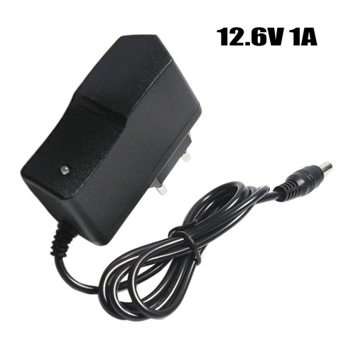 12.6V 1A Lithium Battery Charger 18650/Polymer Battery Pack 100-240V EU/US Plug Charger With Wire Lead DC Plug 5.5*2.1*10MM ► Photo 1/6