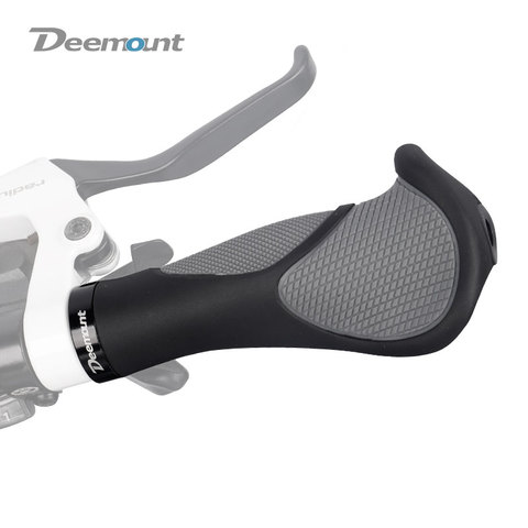 Deemount Comfy Cycling Hand Grips Black Grey Dual Color Tone Grip Handlebar End Sheath Casing Hand Rest Good Fit to Palm ► Photo 1/6