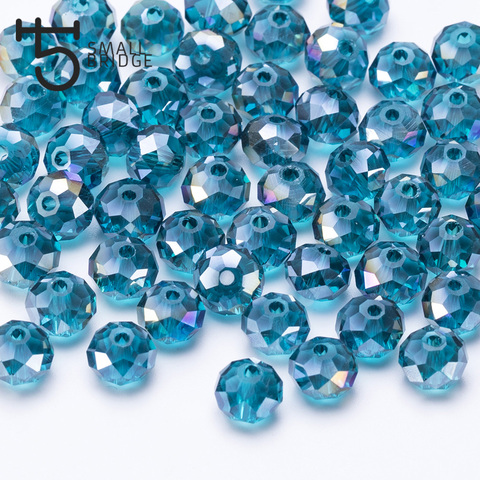 Czech Small Blue Rondelle Spacers Beads for Jewelry Making Diy Accessories Pearls Faceted Glass Crystal Beads Wholesale Z140 ► Photo 1/6