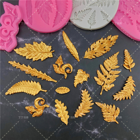 Leaf Shape Chocolate Silicone Fondant Mold For Cake Decorating Cookie Baking Gumpastes Moulds Steam Oven Available And Resin Art ► Photo 1/6