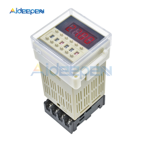 DH48S-S Programmable Double Time Delay Relay Socket cycle Timer Base Voltage AC 220V 5A ► Photo 1/6