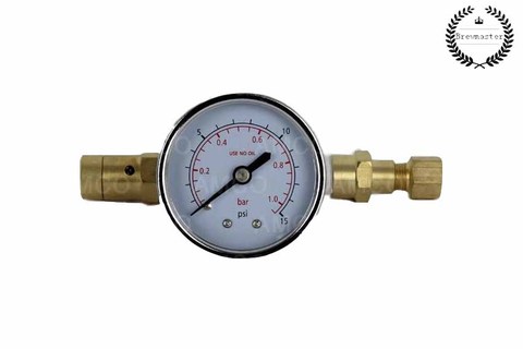 Adjustable Pressure Relief Valve with Guage, For Home Brew Beer ► Photo 1/4