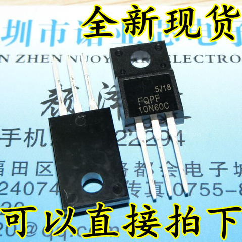 10pcs/lot FQPF10N60C 10N60C 10N60 TO-220 In Stock ► Photo 1/1