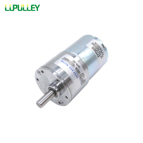 LUPULLEY DC Geared Motor 12V 24V ZGB37RG Variable Speed Reversible Rotation Motors Slow Speed 10W 2/5/10/15/20/30/40/50/100rpm ► Photo 1/4