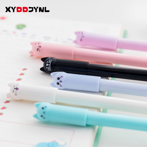 1pc Creative Stationery Student Pen Cute Cat Gel Pen 0.5mm Full Needle Black Ink Pen School Supplies Office Supplies ► Photo 1/5