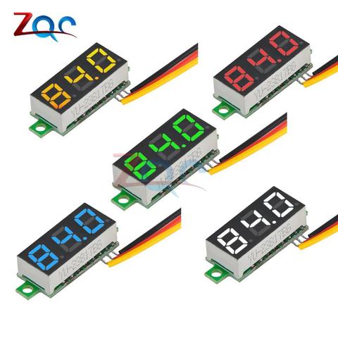 0.28 inch Voltmeter DC 0-100V 3-Wire Mini Gauge Voltage Meter LED Display Digital Panel Voltmeter Meter Detector Monitor Tools ► Photo 1/6