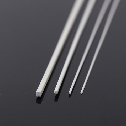 100pcs ABS Plastic White Square Rod Stick for Architecture Model Making Styrene 500mm Long 0.5-2mm ► Photo 1/6