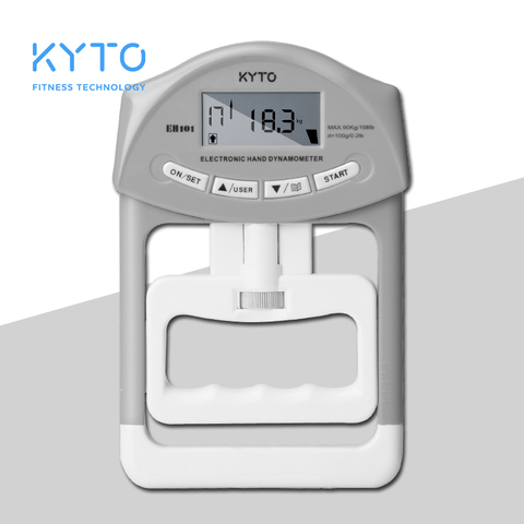 KYTO Digital Hand Dynamometer Grip Strength Measurement Meter Auto Capturing Hand Grip Power 200 Lbs / 90 Kgs ► Photo 1/6