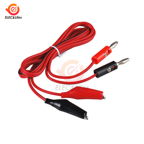 1M Alligator Cilp to AV Banana Plug Test Cable Lead Connector 35mm Dual Tester Probe Crocodile Clip for Multimeter Measure Tool ► Photo 1/4
