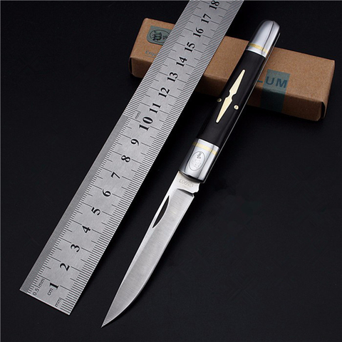 Very Sharp Small Folding Knife Pocket Knife Large Stiletto Tactical Hunting Knife wood Handle Outdoor DEC Tools ► Photo 1/6