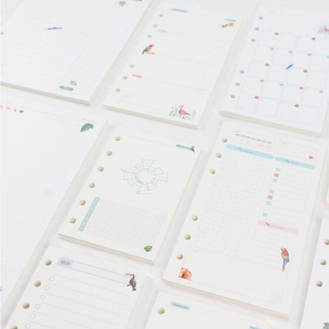 A5 A6 A7 Loose Leaf Notebook Refill Spiral Binder Planner Inner Page Inside Paper Dairy Weekly Monthly Plan To do Line Dot grid ► Photo 1/6
