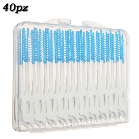 40Pcs Pp Gum Interdental Brush 0.7Mm  Dental Flosser Toothbrush Oral Teeth Cleaner Toothpicks ► Photo 1/6