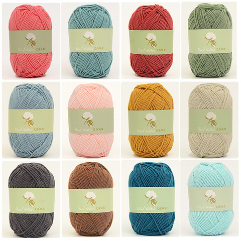 50g/ball 39 Color Combed Soft Baby Milk Cotton Yarn Fiber Velvet Yarn Hand Knitting Wool Crochet Yarn DIY Sweater ► Photo 1/4