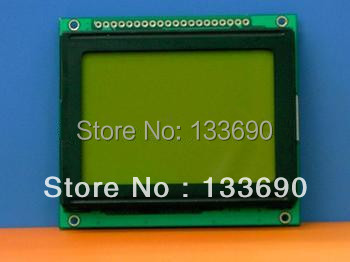 1pcs/lot 12864 128*64 128X64 Graphic Dot LCD Modules,Yellow Green LCD,.KS0107/KS0108 or Equivalent module size 78x70 mm ► Photo 1/2