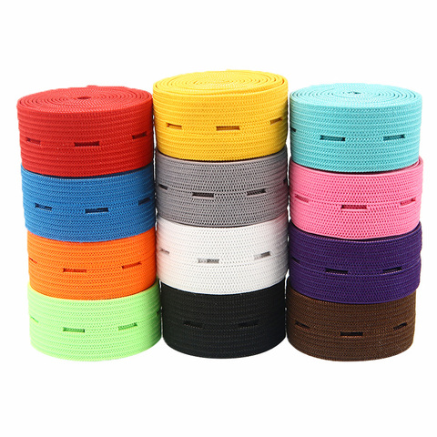 Elastic Bands 20mm Woven Button Hole Elastic Band Elast Stretch Tape Extend Finish Tape DIY Sewing Garment Accessory 5meters ► Photo 1/6