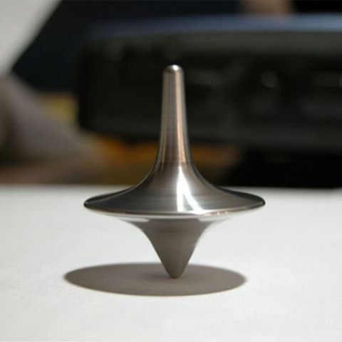 Metal Gyro Great Accurate Silver Spinning Top Hot Movie Totem Print Spinning Top apda7a08 ► Photo 1/6