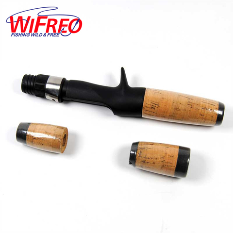 Wifreo 1Set Soft Cork Split Grip Rod Handle Baitcast Fishing Rod Building and Repair DIY Tackle with Plastic Reel Seat Rear Grip ► Photo 1/6