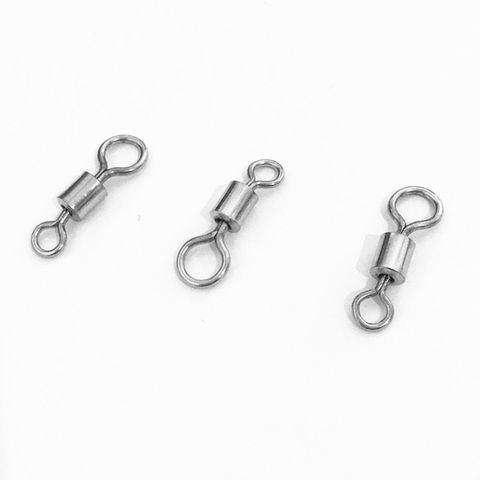 50PCS/LOT Ball Bearing Stainless Steel Fish Connector Rolling Swivels Rig Sea Swivel Accessories Snap Pin LINE FOR Carp Fishing ► Photo 1/4