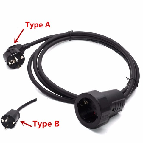 250V 16A European/German standard socket and plug power line 3*1.5 MM/1 Meters Cable Extension cord ► Photo 1/4