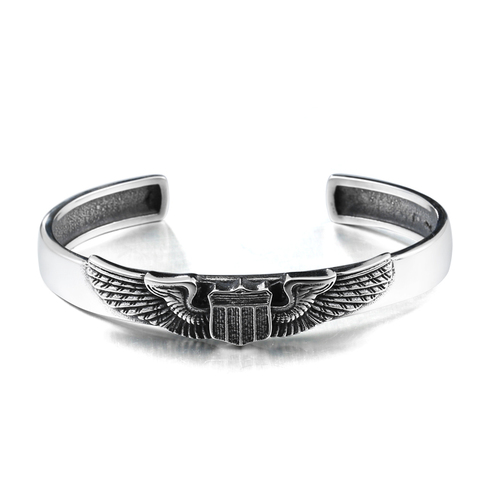 BEIER Movie Fashion 316L stainless steel bracelet Vintage Opening Wings badge Fashion Bracelet&Bangle Jewelry BRG-007 ► Photo 1/5