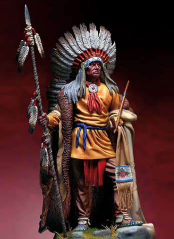 resin assembly  Kits   1/ 16 90mm  ancient man stand with hat    Unpainted Kit Resin Model ► Photo 1/4