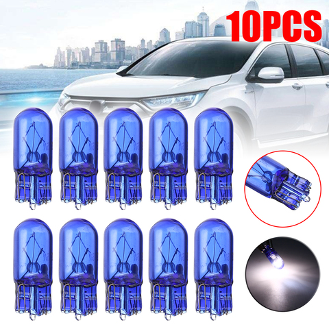 10pcs Bright White Light T10 Halogen Bulb W5W12V 5W 194 501 Car Side Wedges Car Light Source Instrument Lamp ► Photo 1/6