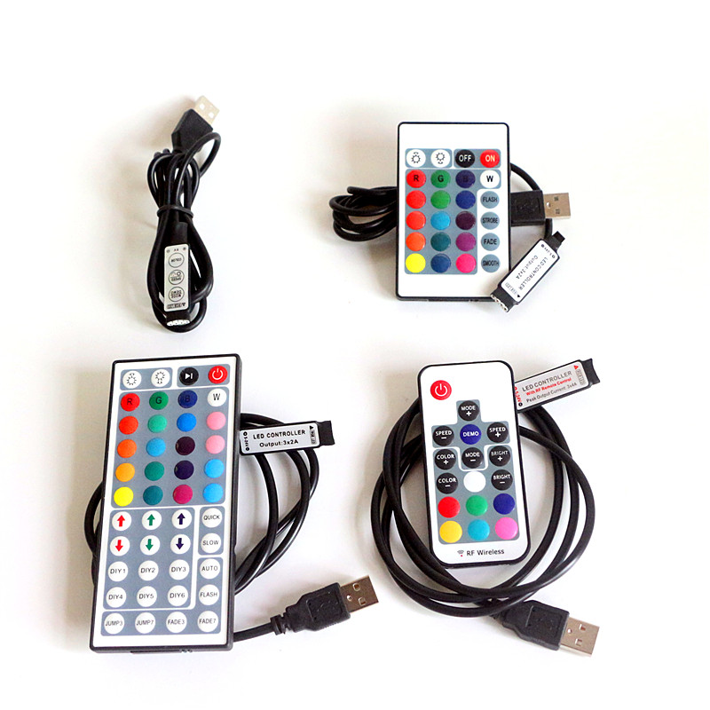 12V wire RF IR Box Remote Controller mini 24 44 3 Keys for RGB LED Light Strip 