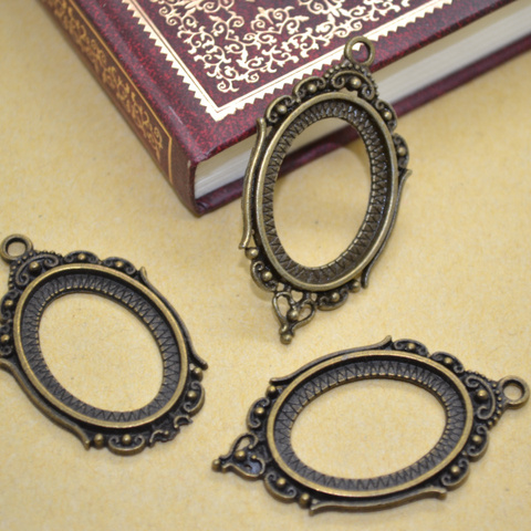 8 pcs Antique Bronze Charms hollow metal Cabochon pendant DIY Jewelry Making 14116 ► Photo 1/2