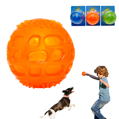 Dog Toy Ball Pet Squeak Ball Waterproof Sound Toys Rubber Teeth Clean Balls For Small Medium Large Dogs Pet Orange Blue GREEN ► Photo 1/6