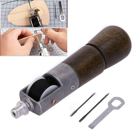 1 Set Lock Stitch Sewing Awl Thread Kit Needles Stitching Leather Fabric DIY Craft Repair Tool Durable Household Supplies ► Photo 1/6