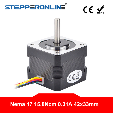Nema 17 Stepper Motor Unipolar 6 Wires 1.8 Degree 15.8Ncm(22.4oz.in) 0.31A for 3D Printer CNC Robot ► Photo 1/4